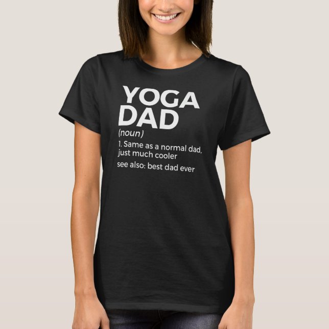 Camiseta Yoga Dad Definición de mejor papa de yoga (Anverso)