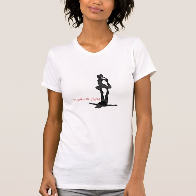 Camiseta Yoga de Acro que estaría volando bastante (Anverso)