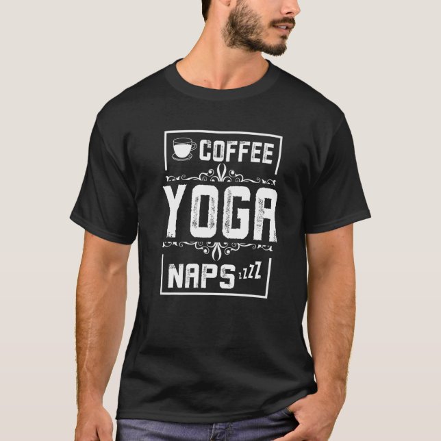 Camiseta yoga de café siestas (Anverso)