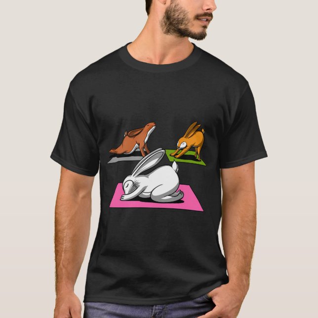 Camiseta Yoga de conejo (Anverso)