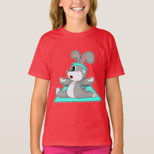 Camiseta Yoga de conejo Fitness Meditación
