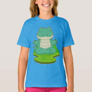 Camiseta Yoga de Crocodilo Fitness Meditación