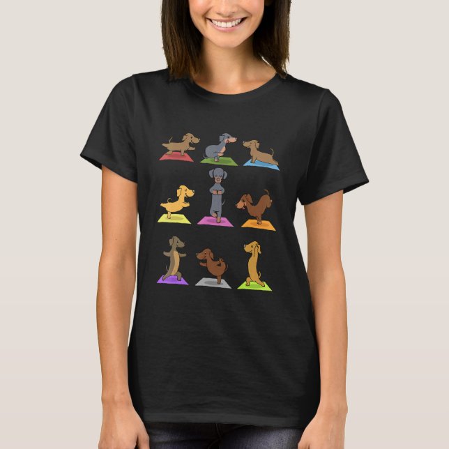 Camiseta Yoga de Dachshund (Anverso)