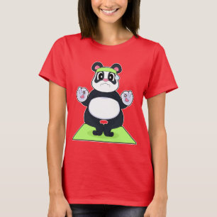 Camiseta Yoga de fitness de meditación de Panda