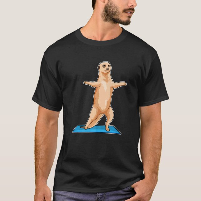 Camiseta Yoga de fitness deportivo de suricata (Anverso)