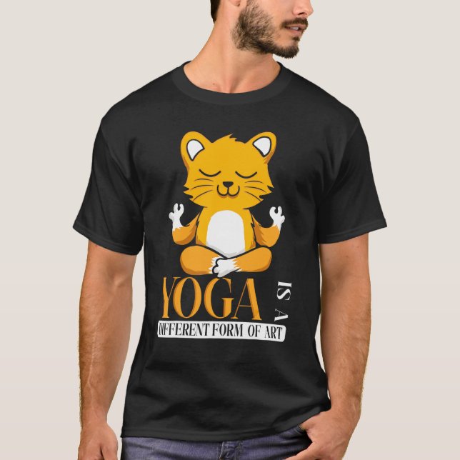 Camiseta Yoga de gato creativo (Anverso)