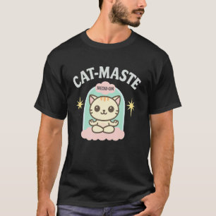 Camiseta Yoga de gato meditación divertido zen gatito maull