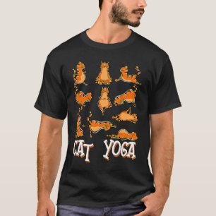 Camiseta Yoga de gato Practicando meditación de mindfulness