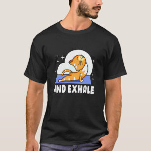 Camiseta Yoga de gato y exhala gato