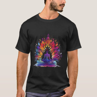 Camiseta Yoga De Meditación Vibrante Y Mentalidad