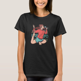 Camiseta Yoga de Meditación Zen Eka Pada Rajakapotasana Vin