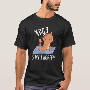 Camiseta Yoga De Meditación Zen Es Mi Gato De Terapia Omm
