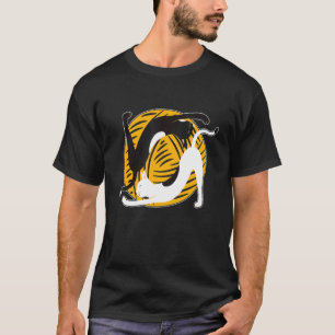Camiseta Yoga de Meditación Zen Ying y Yang Gato Omm