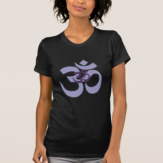Camiseta Yoga de OM Aum y diseño grande de la meditación (Anverso)