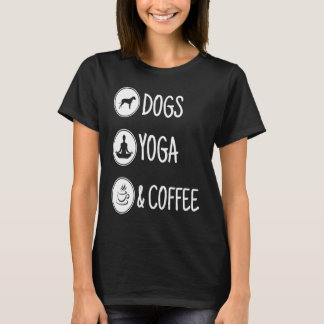 Camiseta Yoga de perro y café