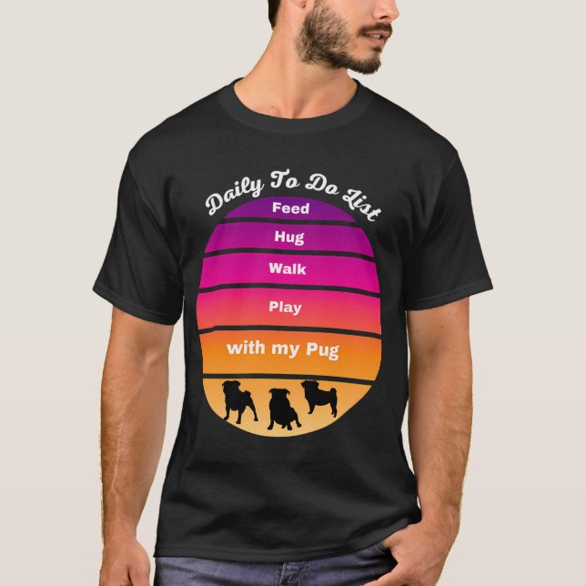 Camiseta Yoga de Pug de Amor (Anverso)