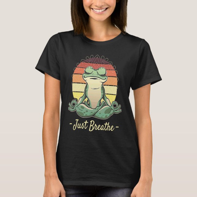 Camiseta Yoga de rana Meditación Pilates Toad Zen Animal (Anverso)