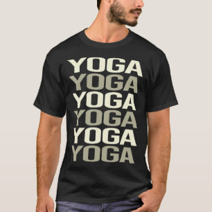 Camiseta Yoga de texto blanco