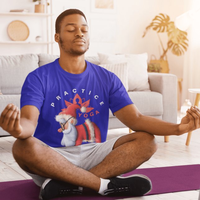 Camiseta Yoga de vacaciones con Santa Perfecto para amantes (Subido por el creador)