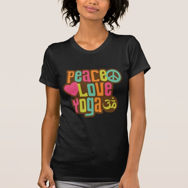 Camiseta Yoga del amor de la paz (Anverso)