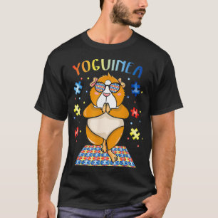 Camiseta Yoga del autismo de los cerdos de Guinea 