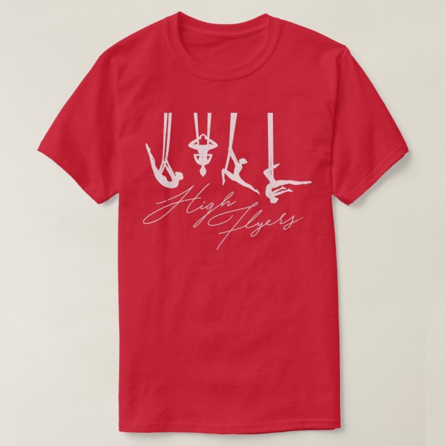 Camiseta Yoga del circo de seda aérea de alto vuelo (Diseño del anverso)