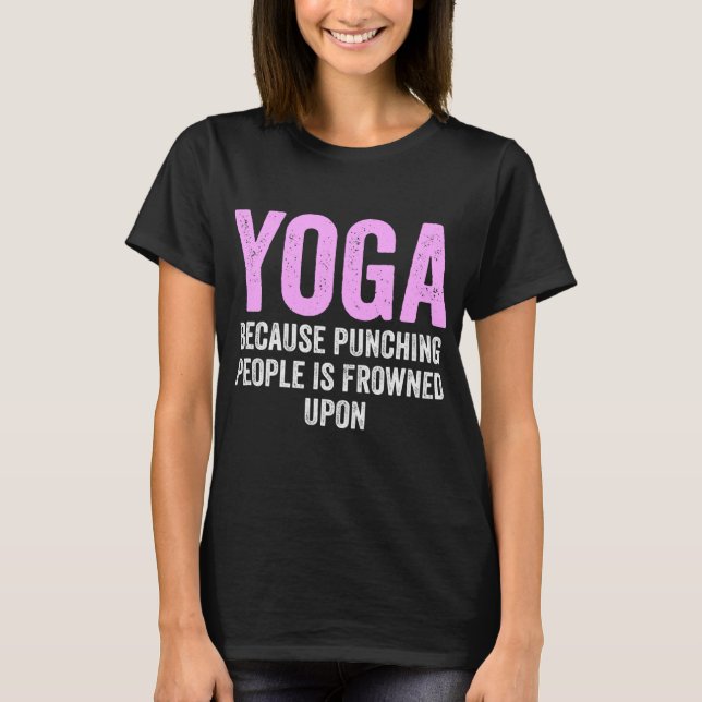 Camiseta Yoga divertida que dice meditación yoga  (Anverso)