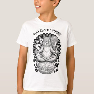 Camiseta Yoga Divertido Ardilla Linda Meditación Demasiado