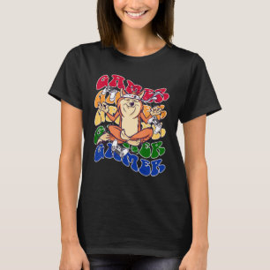 Camiseta Yoga Dog Gamer Retro Vintage Orgullo Lgbt Gaymer