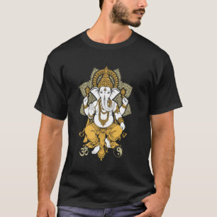 Camiseta Yoga Elefante Dios Ganesh Ganesha Indio Om Yin Yan