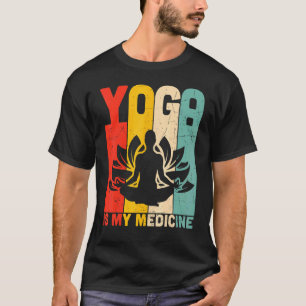 Camiseta Yoga Es Mi Medicina Cute Yogi Fitness Hombres Muje