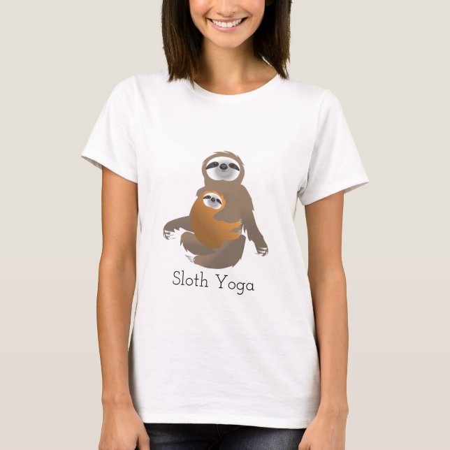 Camiseta Yoga eslovaco con mamá y bebé (Anverso)