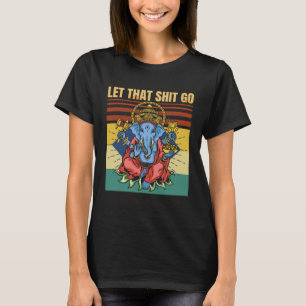 Camiseta Yoga Espiritual Ganesha Meditación Retro