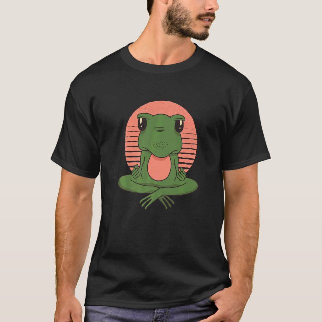 Camiseta Yoga Frog Meditation Buddhism Frog Prince Frogs Su (Anverso)