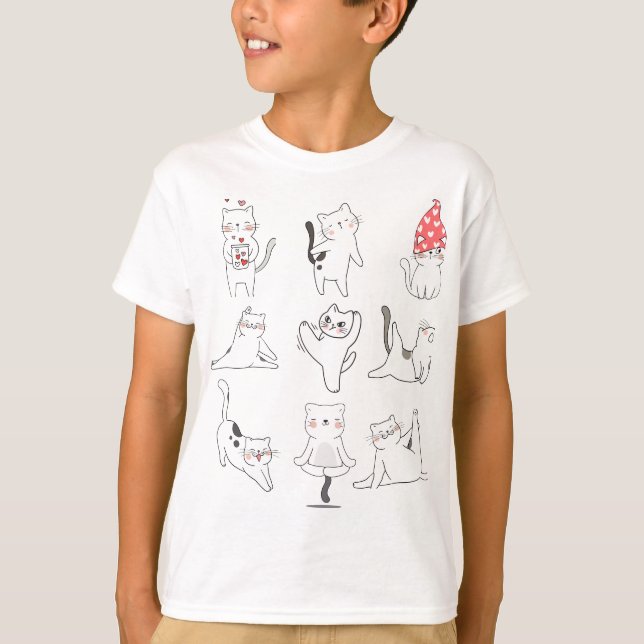 Camiseta Yoga Gato (Anverso)