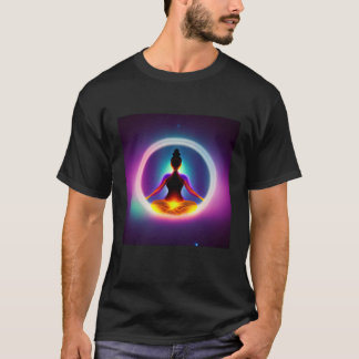 Camiseta Yoga Girl Female Sun Salutation Meditation Chakra 