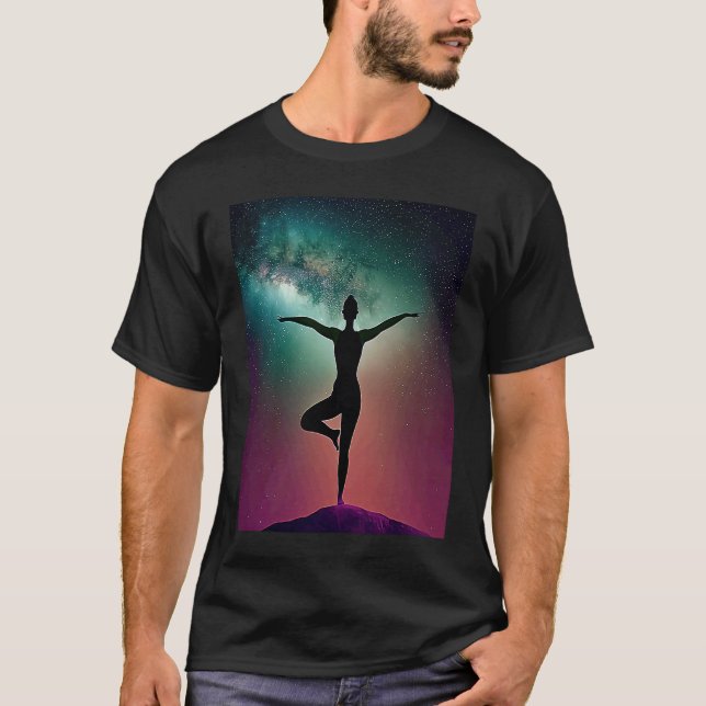 Camiseta Yoga Girl Female Sun Salutation Meditation Chakra  (Anverso)