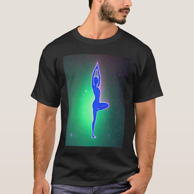 Camiseta Yoga Girl Female Sun Salutation Meditation Chakra  (Anverso)