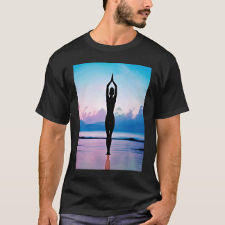 Camiseta Yoga Girl Female Sun Salutation Meditation Chakra 
