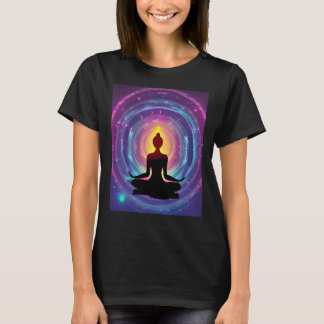 Camiseta Yoga Girl Female Sun Salutation Meditation Chakra 