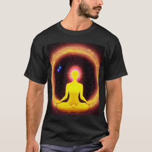 Camiseta Yoga Girl Female Sun Salutation Meditation Chakra 