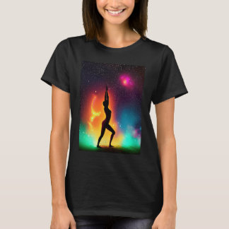 Camiseta Yoga Girl Female Sun Salutation Meditation Chakra