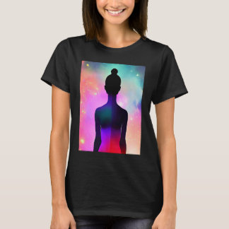 Camiseta Yoga Girl Female Sun Salutation Meditation Chakra