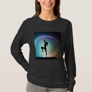 Camiseta Yoga Girl Female Sun Salutation Meditation Chakra 