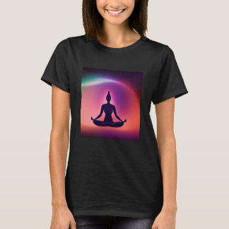 Camiseta Yoga Girl Female Sun Salutation Meditation Chakra