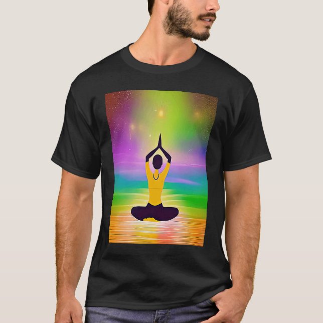 Camiseta Yoga Girl Female Sun Salutation Meditation Chakra  (Anverso)