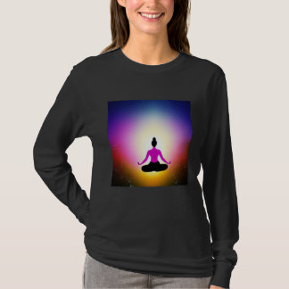 Camiseta Yoga Girl Female Sun Salutation Meditation Chakra 