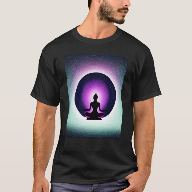 Camiseta Yoga Girl Female Sun Salutation Meditation Chakra  (Anverso)