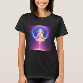 Camiseta Yoga Girl Female Sun Salutation Meditation Chakra 