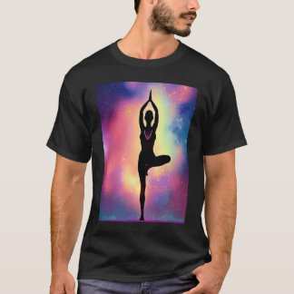 Camiseta Yoga Girl Female Sun Salutation Meditation Chakra 